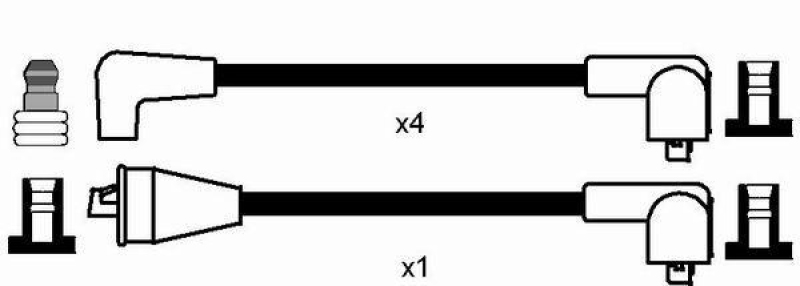 NGK 7702 Zündleitungssatz RC-MX1201 |Zündkabel
