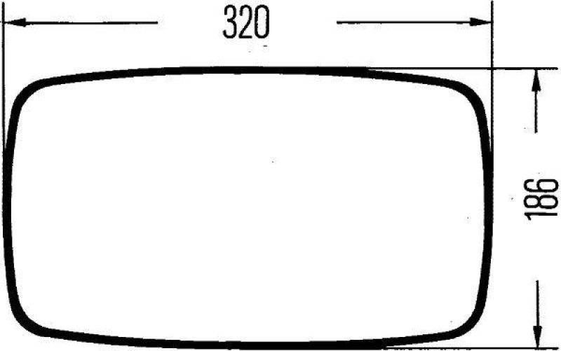 HELLA 8SB 560 991-061 Aussenspiegel, Fahrerhaus 320x186mm, schwarz, rechts/li