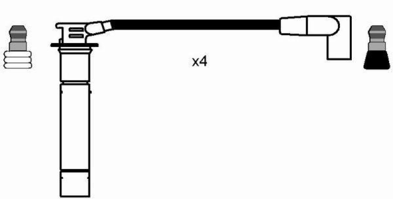NGK 7707 Zündleitungssatz RC-RV1203 |Zündkabel