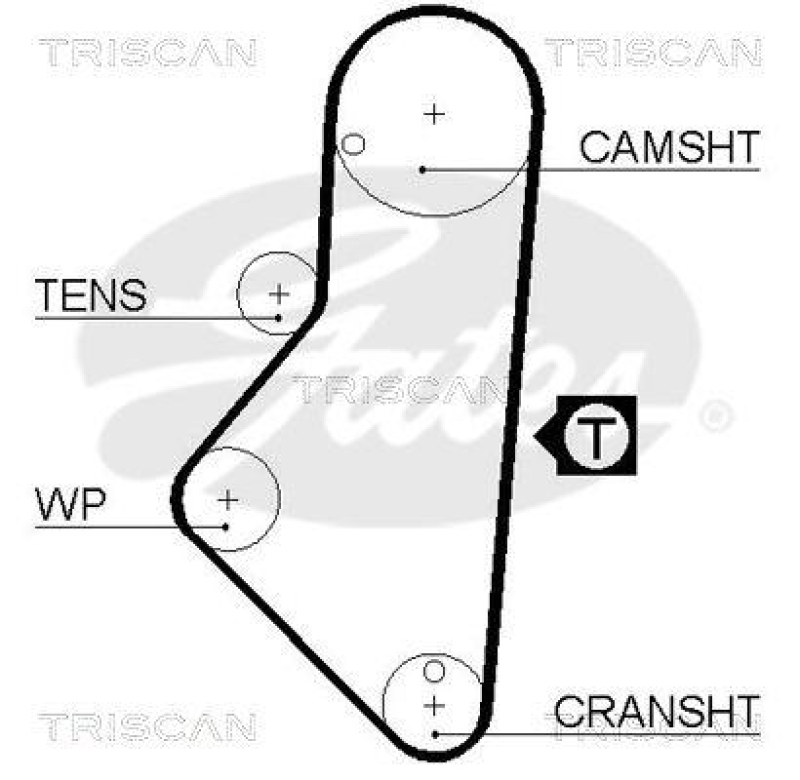 TRISCAN 8647 10033 Zahnriemensatz für Fiat, Peugeot, Citroen