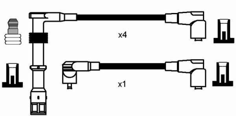 NGK 7709 Zündleitungssatz RC-AD1101 |Zündkabel