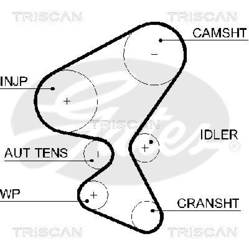 TRISCAN 8647 10044 Zahnriemensatz für Citroen, Ford, Fiat, Mazda