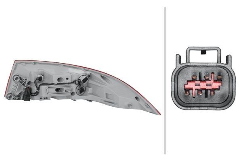 HELLA 2SK 354 868-031 Heckleuchte links Hybrid JAGUAR