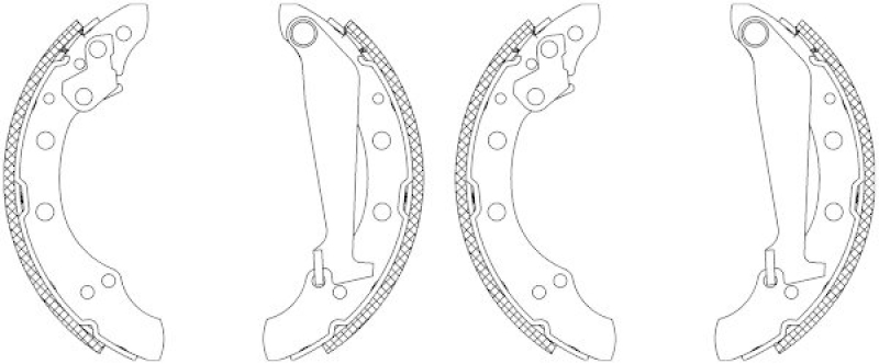 HELLA 8DB 355 003-571 Bremsbackensatz für VW/SEAT/SKODA