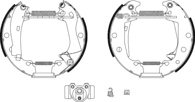 HELLA 8DB 355 003-621 Bremsbackensatz für CITROËN