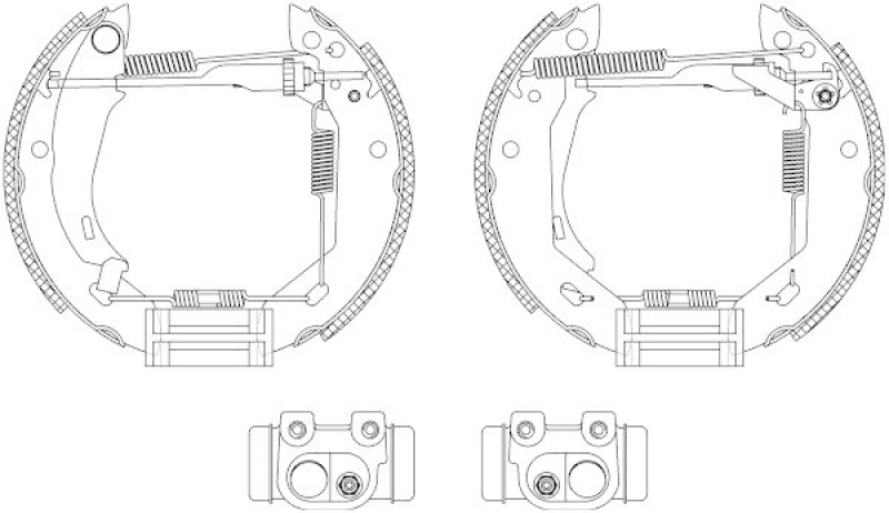 HELLA 8DB 355 003-671 Bremsbackensatz für PEUGEOT