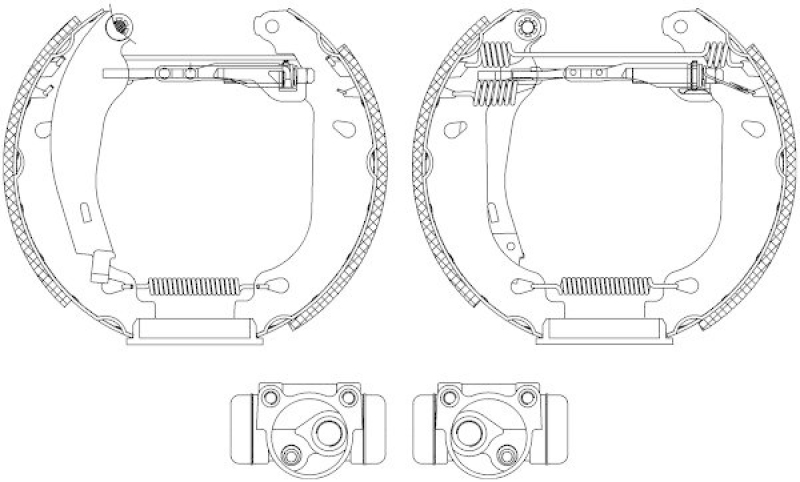 HELLA 8DB 355 003-901 Bremsbackensatz für P.S.A