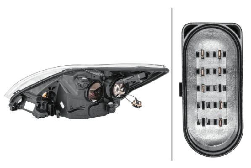 HELLA 1EE 354 257-021 Heckscheinwerfer rechts Halogen FORD