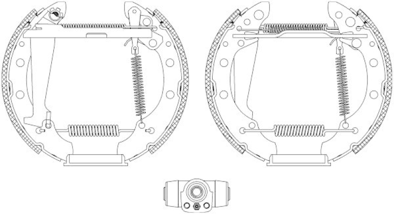 HELLA 8DB 355 004-051 Bremsbackensatz für AUDI/VW