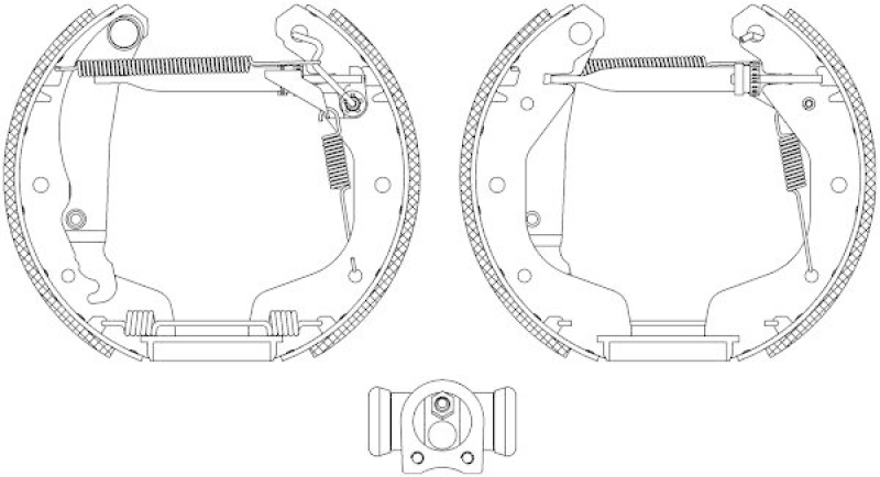 HELLA 8DB 355 004-201 Bremsbackensatz für OPEL/DAEWOO