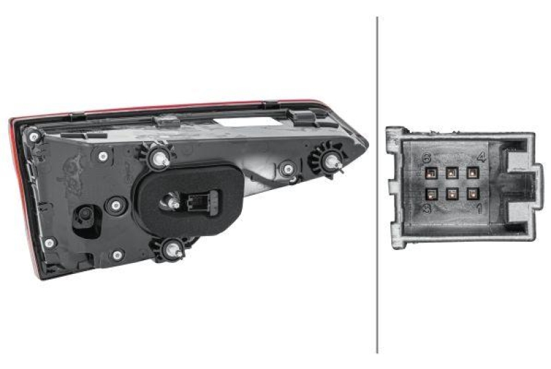 HELLA 2SV 012 247-081 Heckleuchte rechts LED AUDI