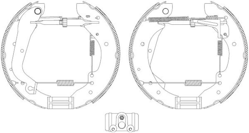 HELLA 8DB 355 004-281 Bremsbackensatz