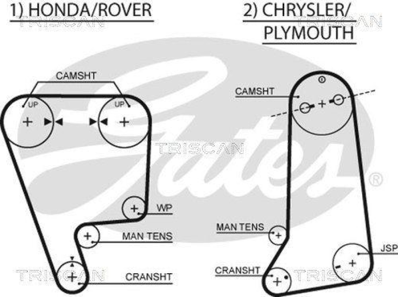 TRISCAN 8647 10059 Zahnriemensatz für Honda, Rover