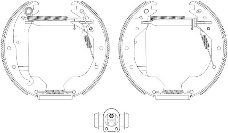 HELLA 8DB 355 004-301 Bremsbackensatz für OPEL