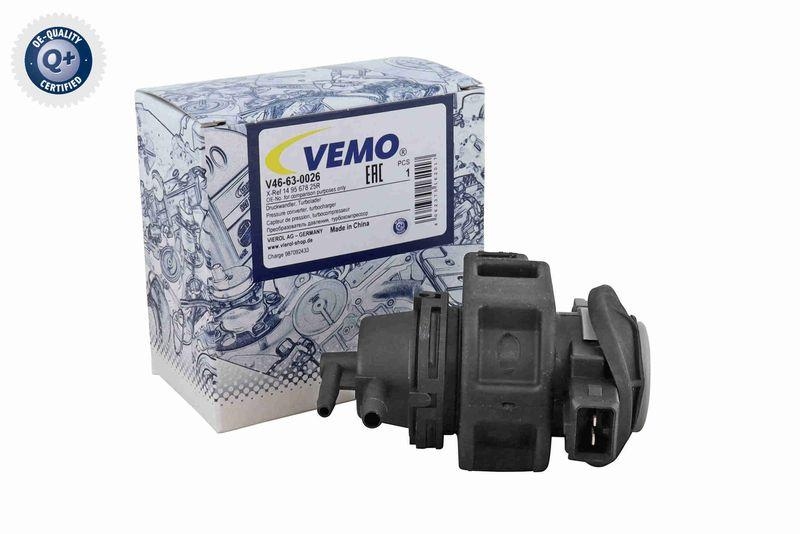 VEMO V46-63-0026 Druckwandler, Turbolader Magnetventil, elektrisch-Pneumatisch 12V für RENAULT