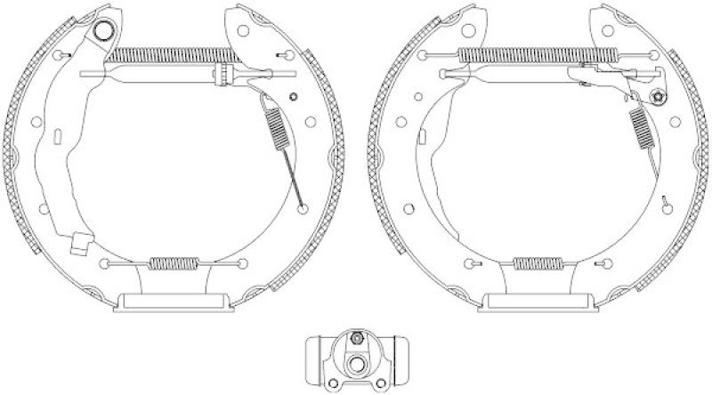 HELLA 8DB 355 004-321 Bremsbackensatz für RENAULT