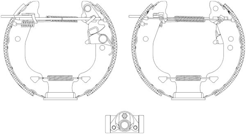 HELLA 8DB 355 004-331 Bremsbackensatz für FIAT