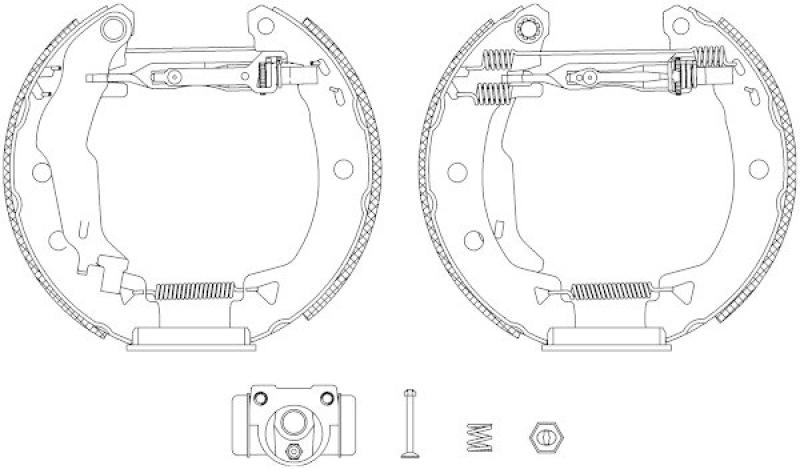 HELLA 8DB 355 004-381 Bremsbackensatz für FIAT