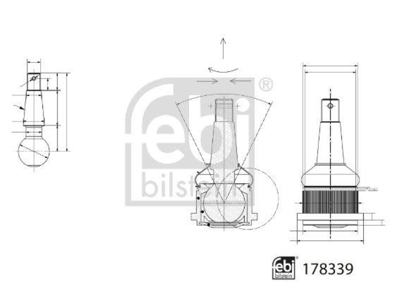 FEBI BILSTEIN 178339 Traggelenk für Querlenker für Mercedes-Benz