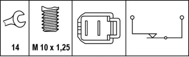 HELLA 6DF 007 365-001 Bremslichtschalter