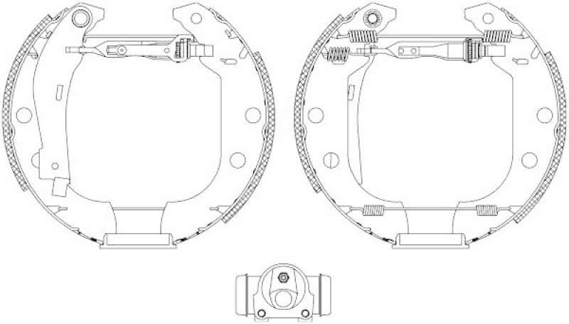 HELLA 8DB 355 004-591 Bremsbackensatz für PEUGEOT