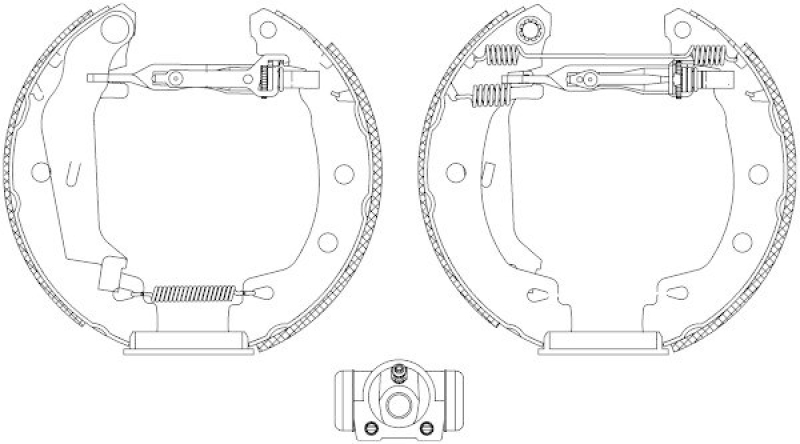 HELLA 8DB 355 004-691 Bremsbackensatz für RENAULT