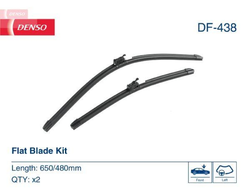 DENSO DF-438 Wischer Flat Blade KIT VOLVO XC60 II (246) D4 (17-21)