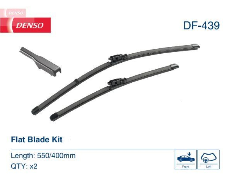 DENSO DF-439 Wischer Flat Blade KIT DACIA DOKKER MPV (KE_) 1.6 (15-)