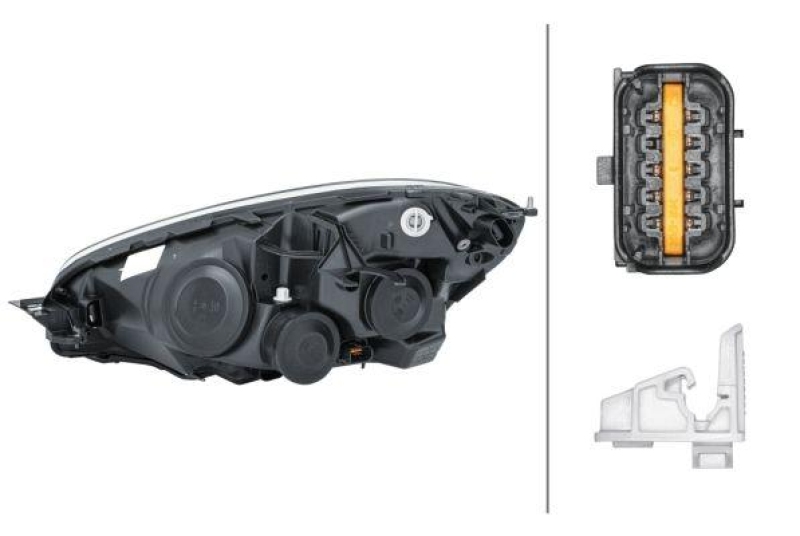 HELLA 1EF 009 237-021 Heckscheinwerfer rechts Halogen CITROEN