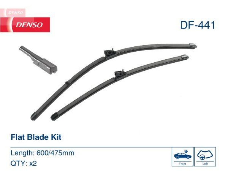 DENSO DF-441 Wischer Flat Blade KIT MERCEDES-BENZ A-CLASS (W176) A 180 (176.042) (15-18)