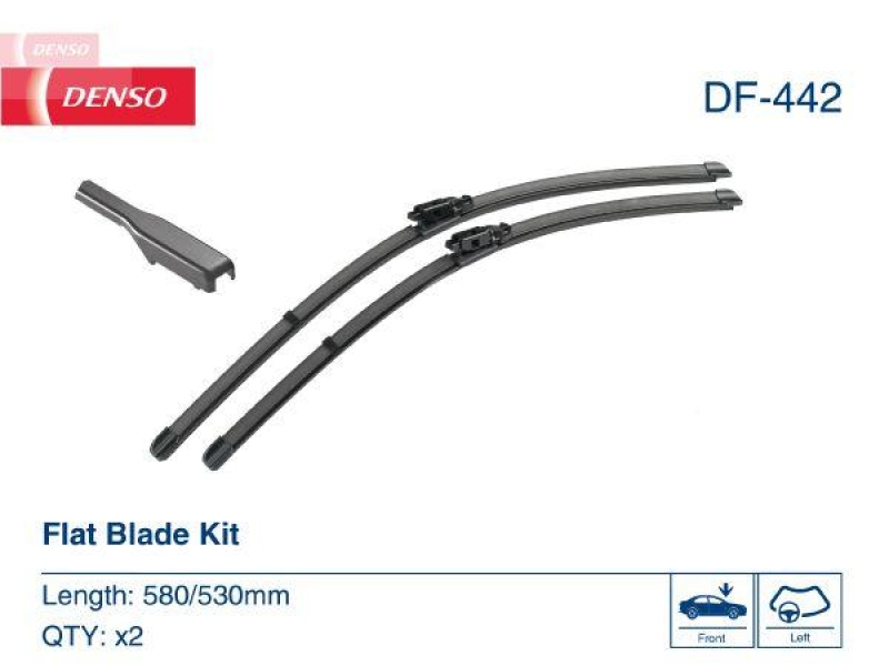 DENSO DF-442 Wischer Flat Blade KIT MINI COUNTRYMAN (F60) 1.5 Cooper SE ALL4 (17-)