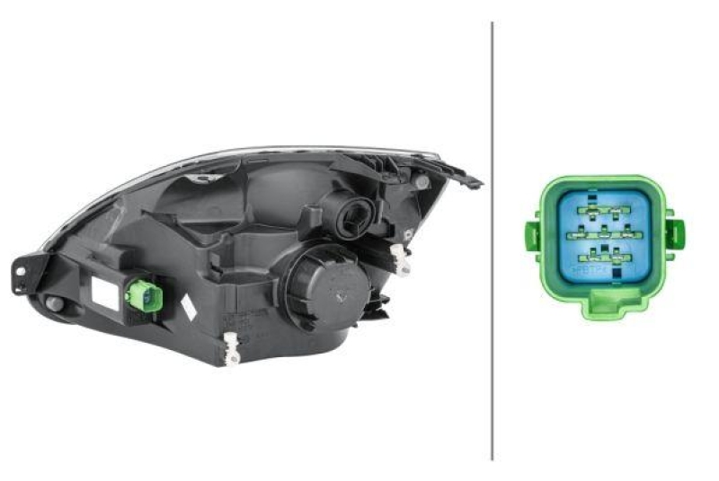 HELLA 1EF 010 197-021 Heckscheinwerfer rechts Halogen FORD