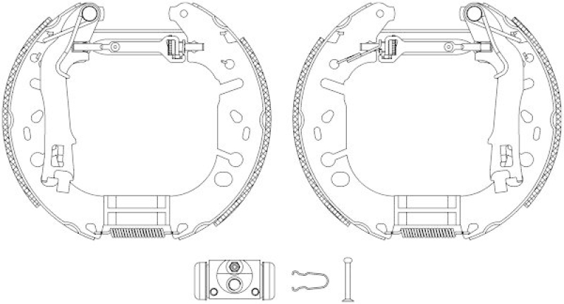 HELLA 8DB 355 005-191 Bremsbackensatz für OPEL