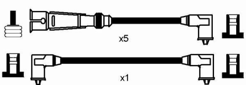 NGK 0512 Zündleitungssatz RC-AD212 |Zündkabel