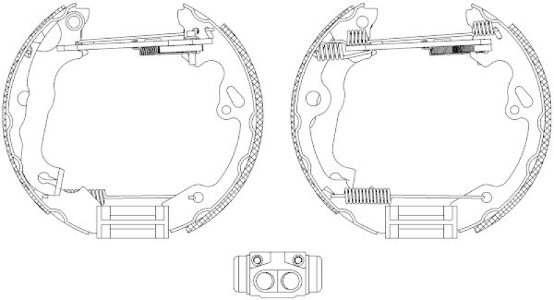 HELLA 8DB 355 005-231 Bremsbackensatz für FORD