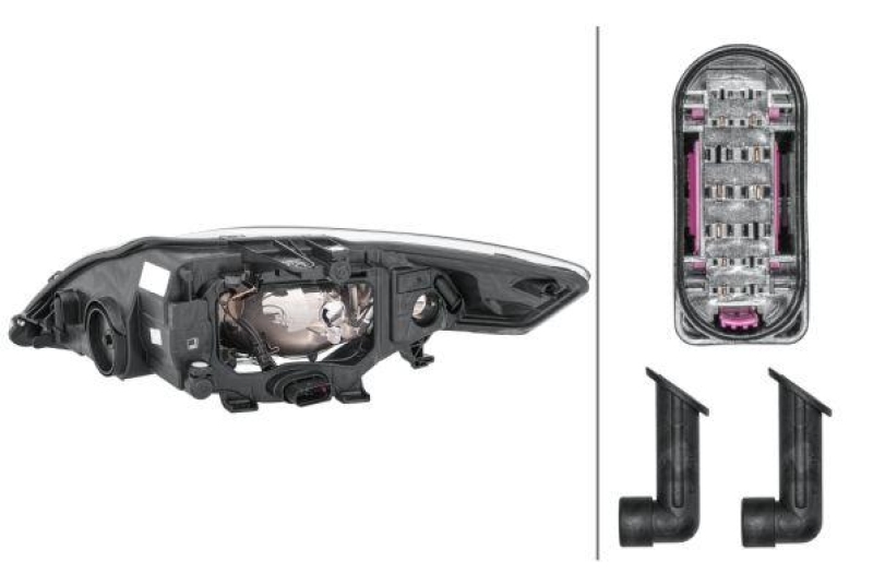 HELLA 1EF 010 541-021 Heckscheinwerfer rechts Halogen FORD