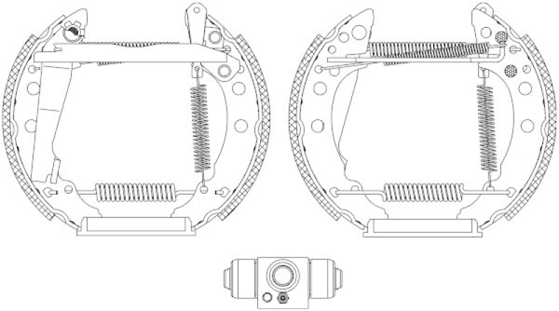 HELLA 8DB 355 005-241 Bremsbackensatz für VW/SEAT/AUDI