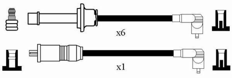 NGK 0520 Zündleitungssatz RC-AR201 |Zündkabel