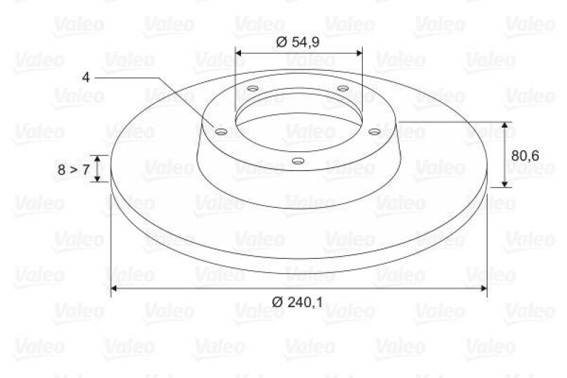 VALEO 197308 Bremsscheibe