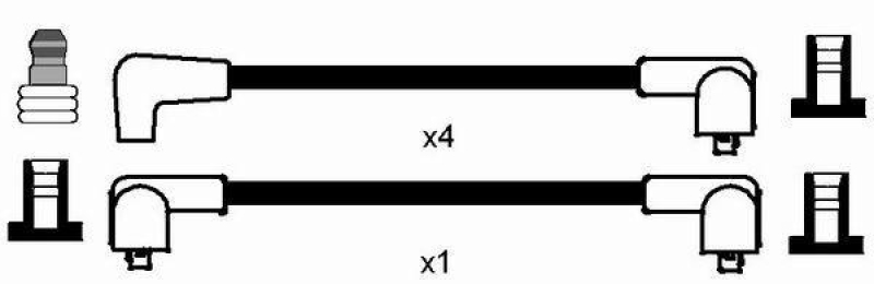 NGK 0543 Zündleitungssatz RC-AT405 |Zündkabel