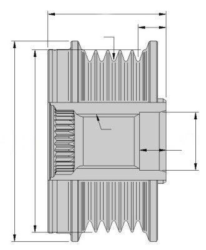 HELLA 9XU 358 038-151 Generatorfreilauf D50/6R