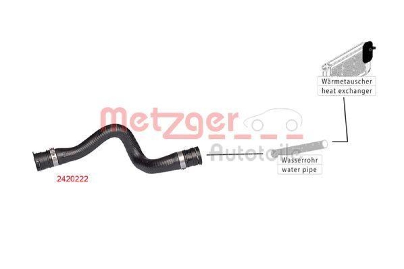 METZGER 2420222 Kühlerschlauch für CITROEN/DS/PEUGEOT