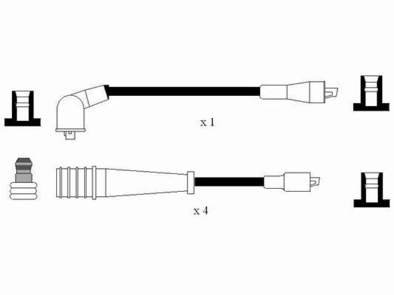 NGK 0566 Zündleitungssatz RC-CT406 |Zündkabel