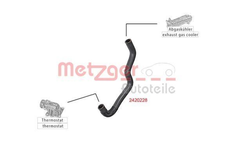 METZGER 2420228 Kühlerschlauch für CITROEN/FIAT/PEUGEOT