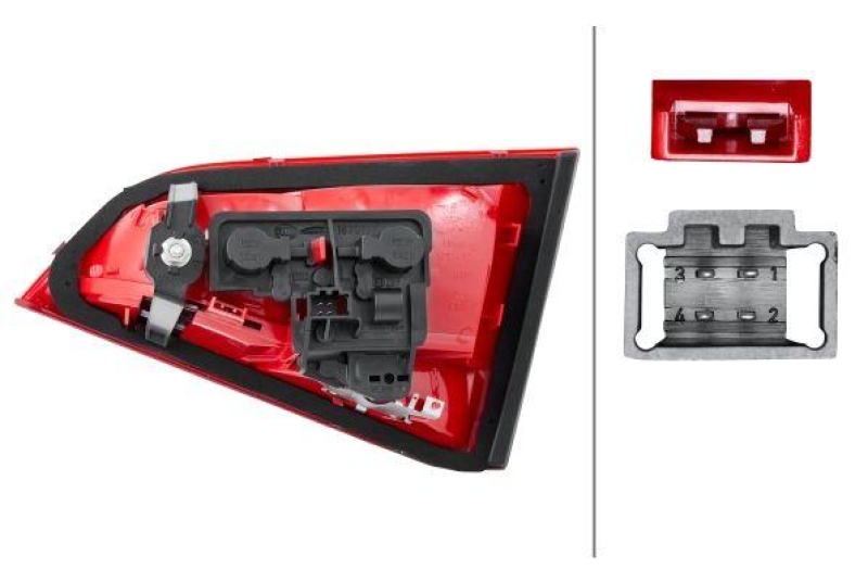 HELLA 2TZ 009 687-091 Heckleuchte links Halogen AUDI