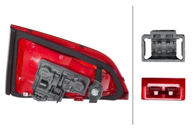 HELLA 2TZ 009 687-101 Heckleuchte rechts Halogen AUDI