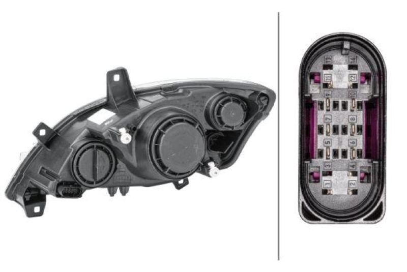 HELLA 1EG 009 627-021 Heckscheinwerfer rechts Halogen MB