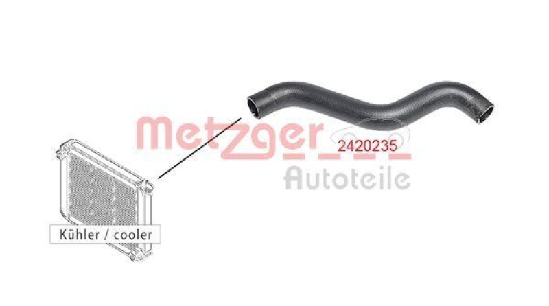 METZGER 2420235 Kühlerschlauch für FIAT