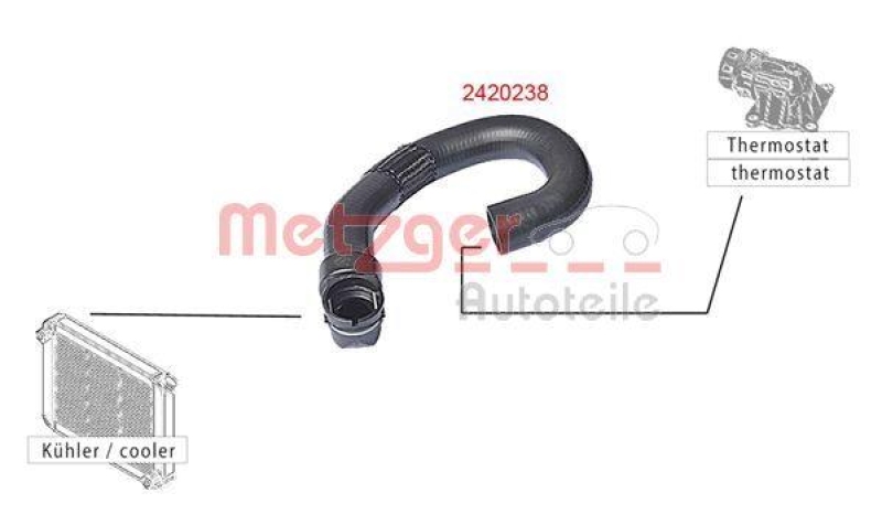 METZGER 2420238 Kühlerschlauch für CITROEN/FIAT/PEUGEOT