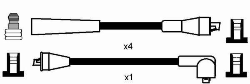 NGK 0627 Zündleitungssatz RC-FD532 |Zündkabel
